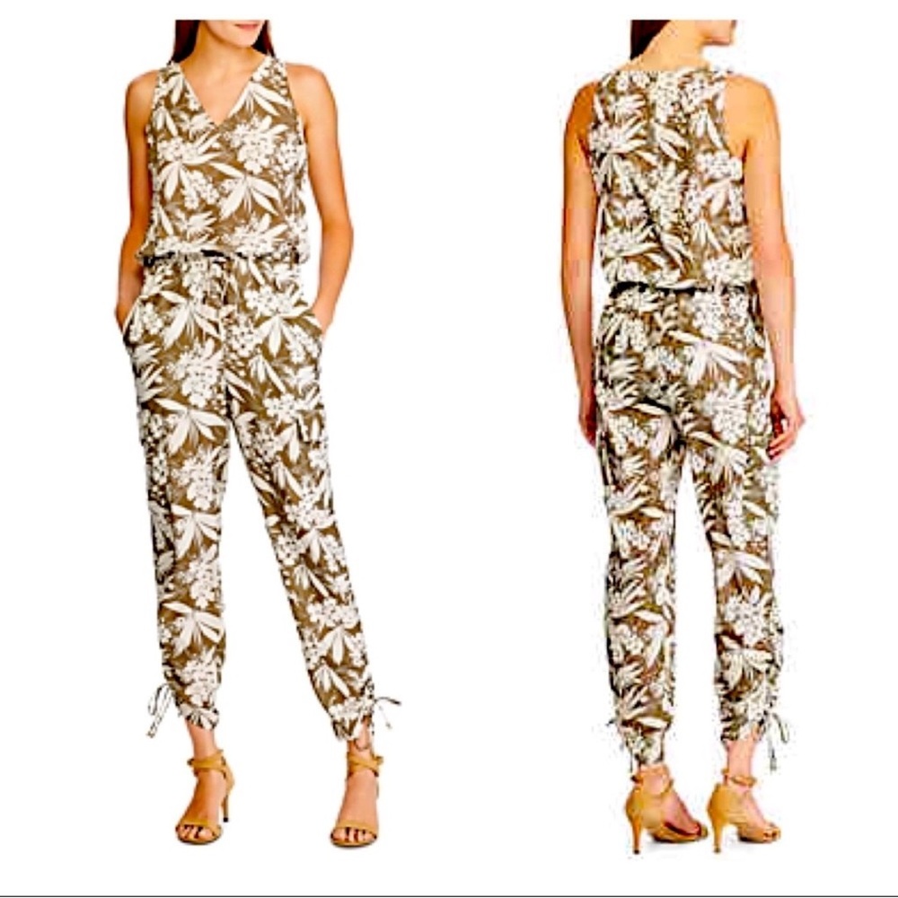 NWT LAUREN RALPH LAUREN Neila Green Cargo Ruched
Jumpsuit Sleeveless Sz 10 $225